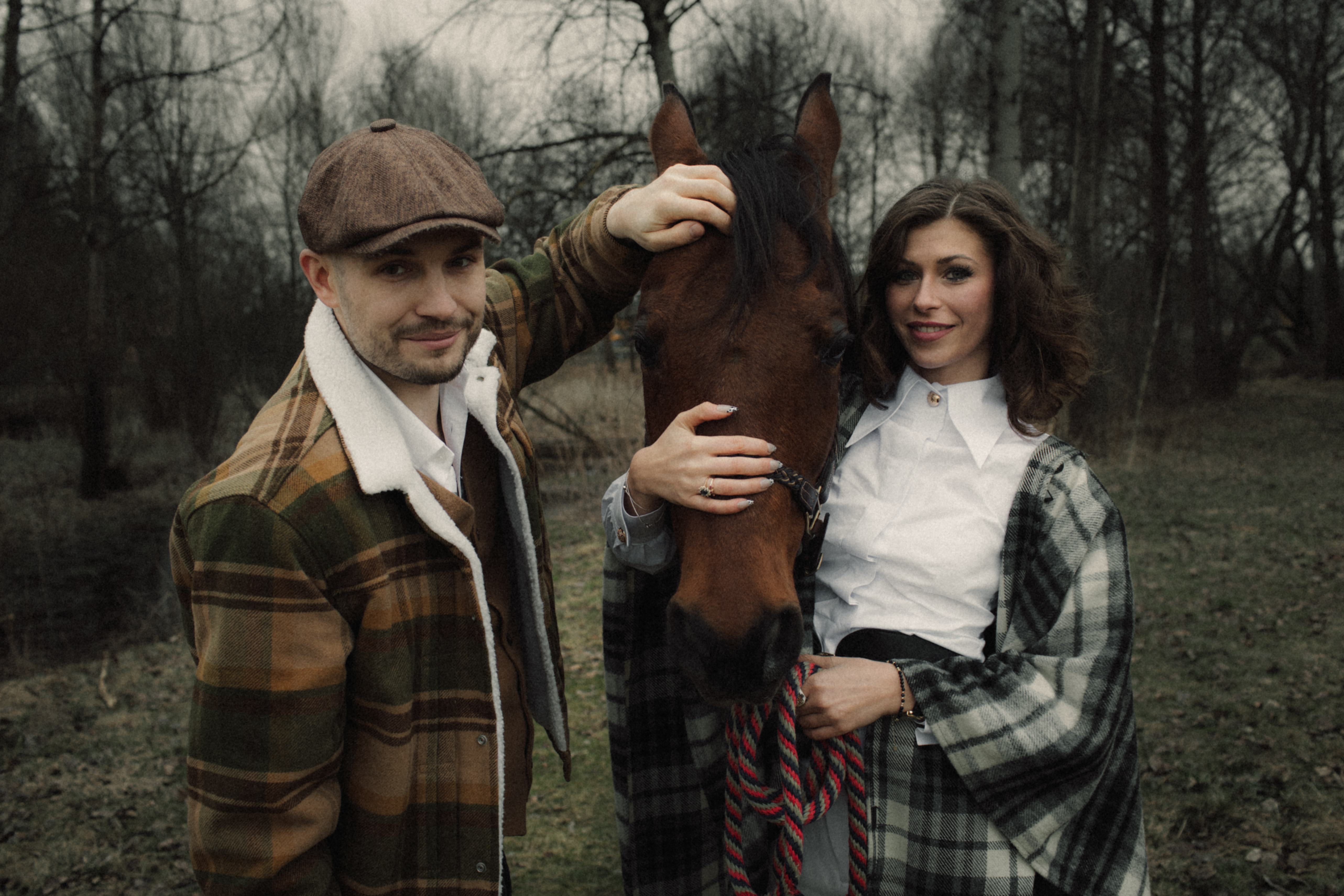 Portret Dominiki i Jakuba z koniem