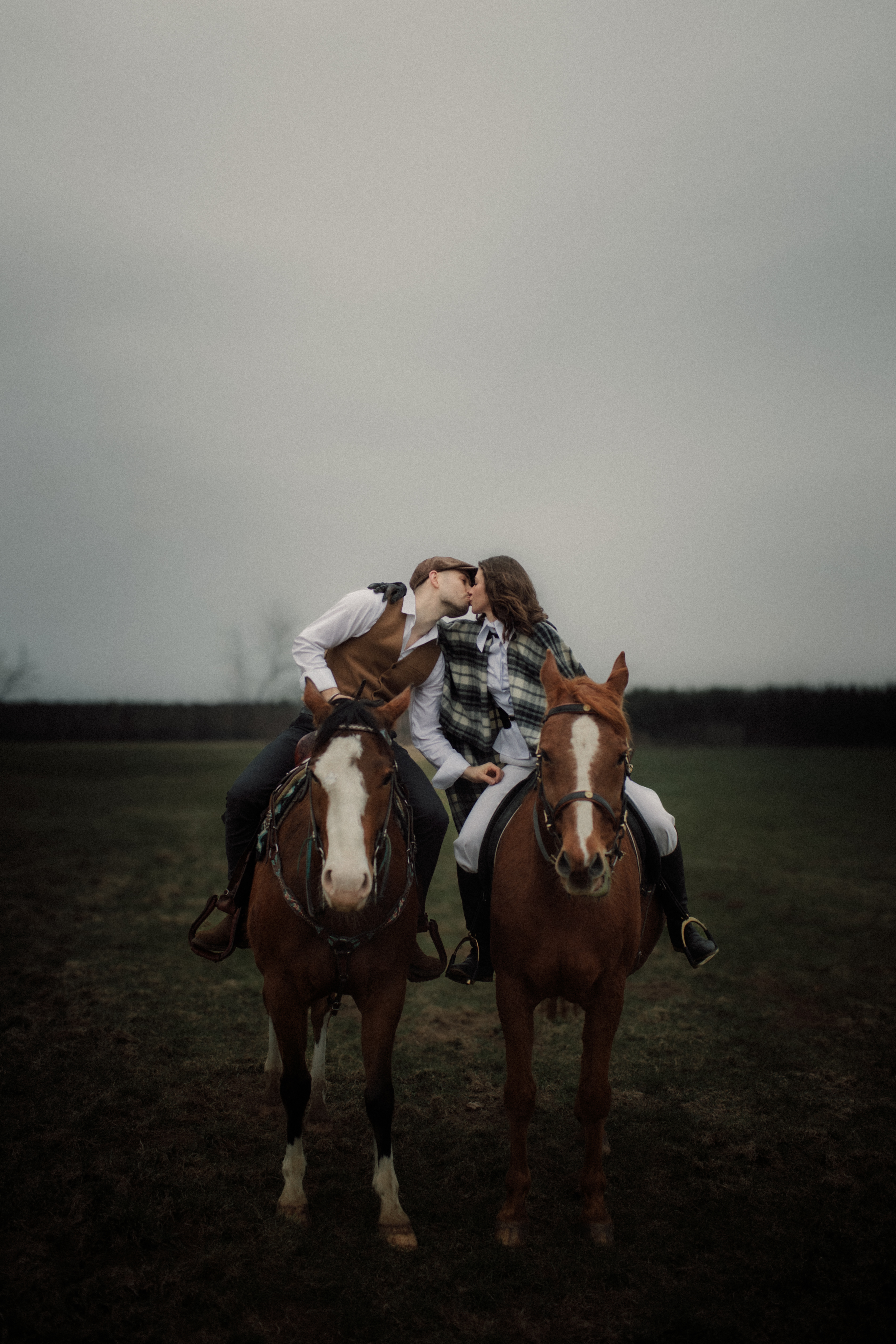 Dominika i Jakub na koniach