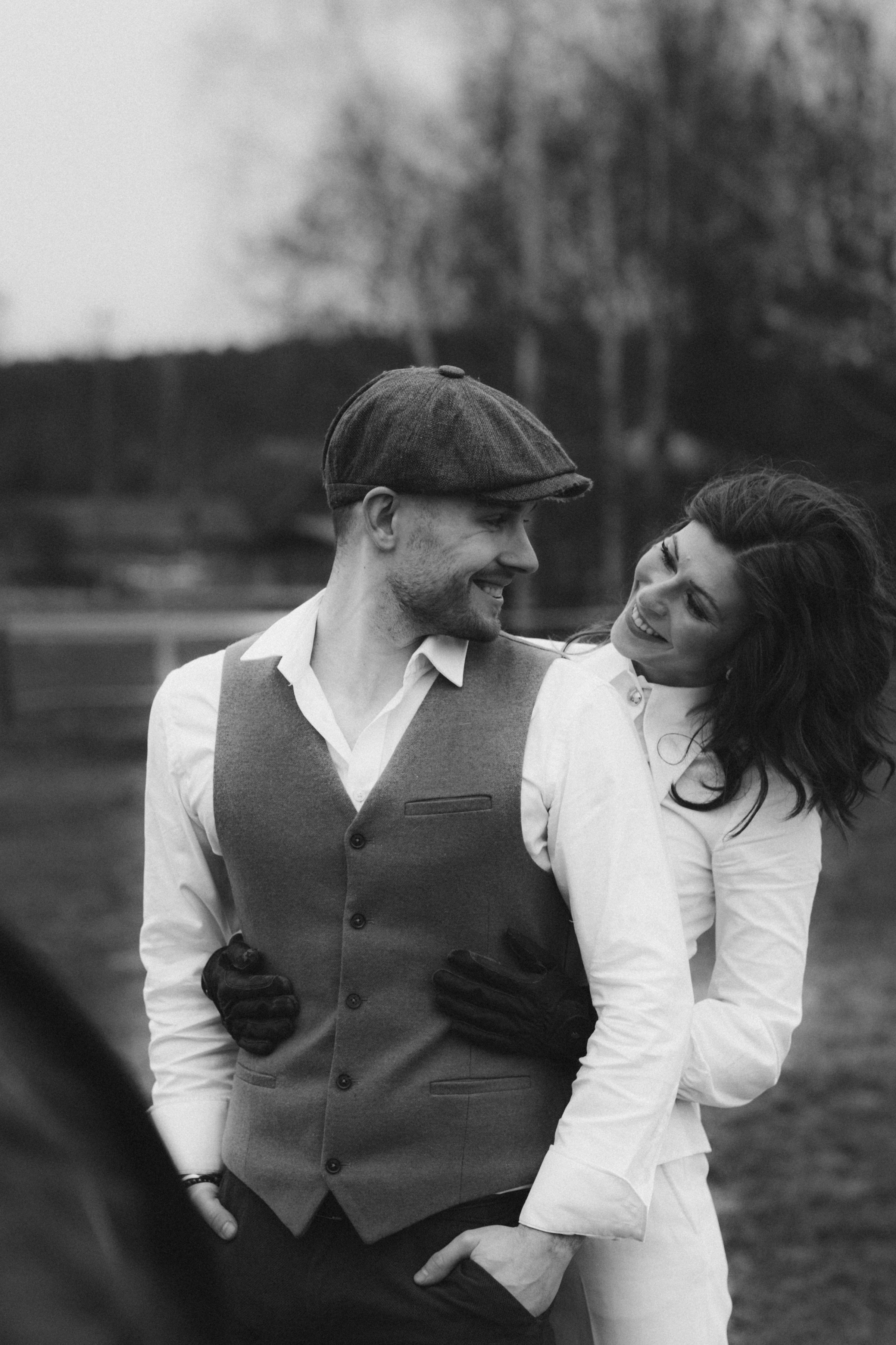 Czarno-biały portret Dominiki i Jakuba